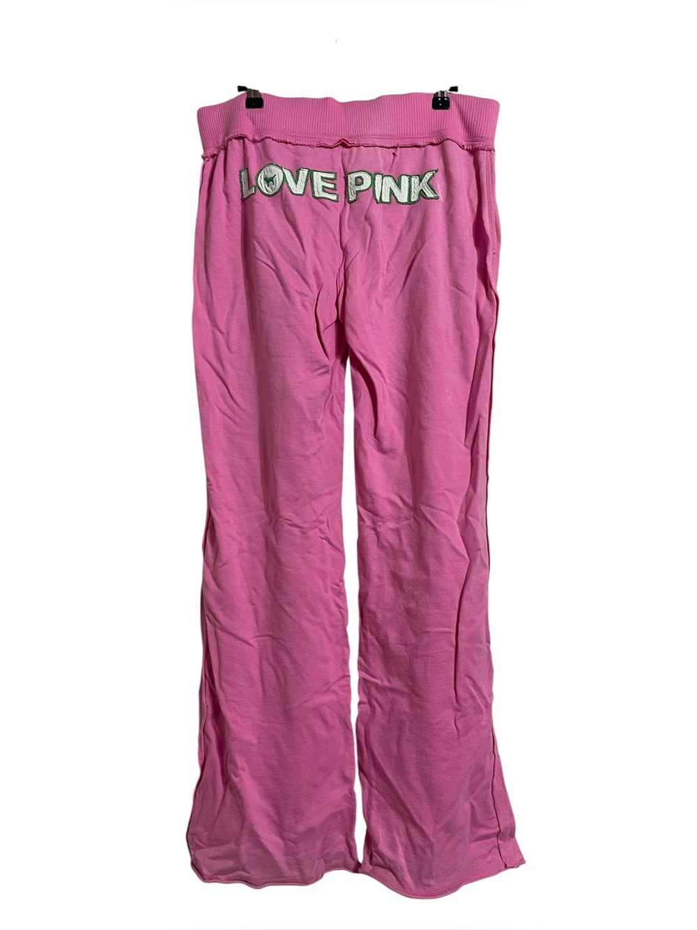 Y2K PINK Victoria's Secret Pink 'LOVE PINK' Spell Out Lounge Wide Leg Pant